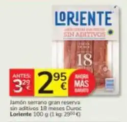 Consum Loriente - jamon serrano gran reserva sin aditivos oferta