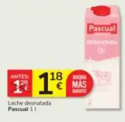 Consum Pascual - leche desnatada oferta