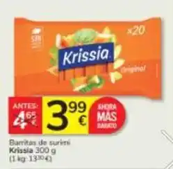 Consum Krissia - barritas de surimi oferta