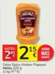 Consum Heinz - salsa spicy chicken popeyes oferta