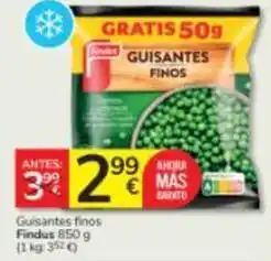 Consum Findus - guisantes finos oferta