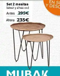 Mubak Sc - set 2 mesitas oferta