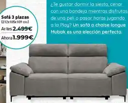 Mubak Play - sofa 3 plazas oferta