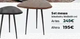 Mubak Set mesas oferta