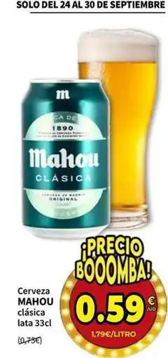 SPAR Mahou - cerveza clasica oferta
