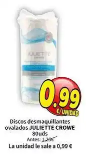 SPAR Juliette crowe - discos desmaquillantes ovalado oferta