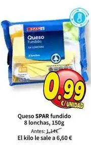 SPAR Spar - queso fundido 8 lonchas oferta