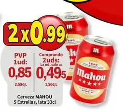 SPAR Mahou - cerveza 5 estrellas oferta