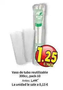 SPAR Vaso de tubo reutilizable oferta