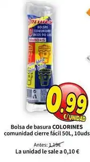 SPAR Colours - bolsa de basura comunidad cierre facil 50l oferta