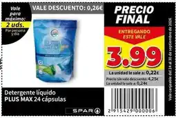 SPAR Plus - detergente líquido oferta