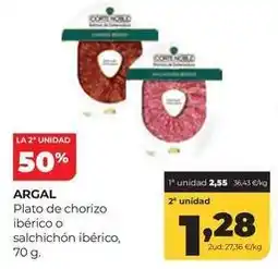 Alimerka Argal - plato de chorizo iberico o salchichon iberico oferta