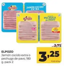 Alimerka Elpozo - jamon cocido extra o pechuga de pavo oferta