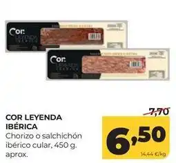 Alimerka Leyenda ibérica - chorizo o salchichon iberico cular oferta