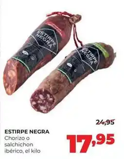 Alimerka Estirpe negra - chorizo o salchichon iberico oferta