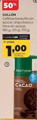 Alimerka Gullón - galletas barquillo sin azucar, chip choco o fibra sin azucar oferta