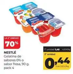 Alimerka Nestlé - gelatina de sabores 0% o sabor fresa oferta