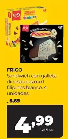 Alimerka Frigo - sandwich con galleta dinosaurus o xxl oferta