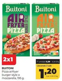 Alimerka Buitoni - pizza airfryer burger style o mozzarella oferta