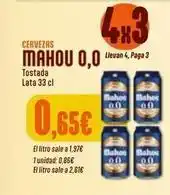 Masymas Mahou - cervezas 0.0 oferta