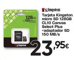 Hiper FROIZ Kingston Tarjeta micro sd 128gb cl10 canvas select plus oferta
