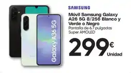 Hiper FROIZ Samsung móvil samsung galaxy a26 5g 8/256 blanco y verde o negro oferta
