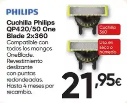 Hiper FROIZ Philips cuchilla qp420/50 one blade 2x360 oferta
