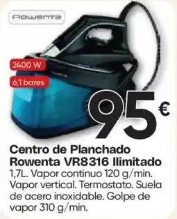 Hiper FROIZ Rowenta Centro de Planchado VR8316 Ilimitado oferta