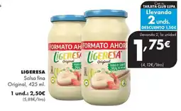 Supermercados Lupa Ligeresa salsa fina original oferta