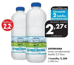 Supermercados Lupa Asturiana leche semidesnatada oferta