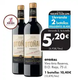 Supermercados Lupa Otonal vino tinto reserva oferta