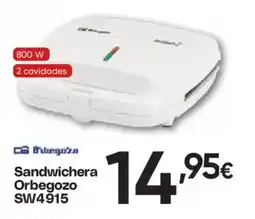 Hiper FROIZ Orbegozo sandwichera SW4915 oferta