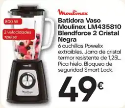 Hiper FROIZ Moulinex batidora vaso blendforce 2 cristal negra oferta