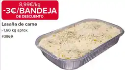 Costco Lasaña de carne oferta