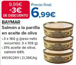 Costco Baymar salmón a la parrilla en aceite de oliva oferta
