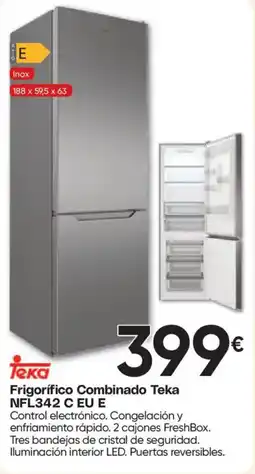 Hiper FROIZ Teka frigorífico combinado nfl342 c eu e oferta