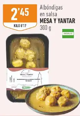 Supermercados Deza Mesa y Yantar albóndigas en salsa oferta