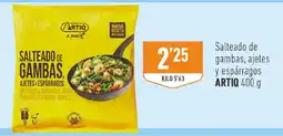 Supermercados Deza Artiq salteado de gambas, ajetes y espárragos oferta