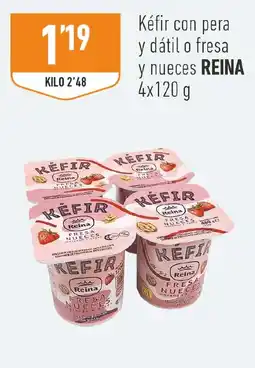Supermercados Deza Reina kéfir con pera y dátil o fresa y nueces oferta