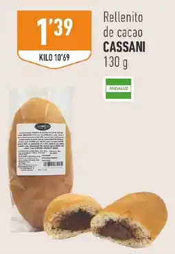 Supermercados Deza Cassani relleno de cacao oferta