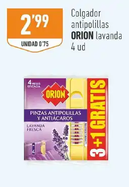 Supermercados Deza Orion pinzas antipolillas y antiácaros lavanda fresca oferta