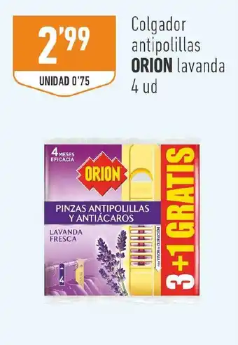 Orion pinzas antipolillas y antiácaros lavanda fresca