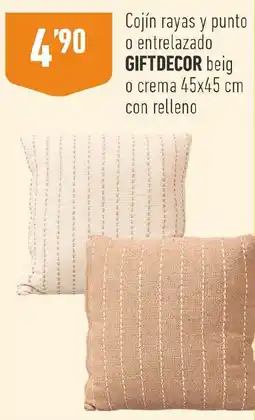 Supermercados Deza Giftdecor cojín rayas y punto o entrelazado oferta