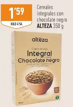 Supermercados Deza alteza cereales integrales con chocolate negro oferta