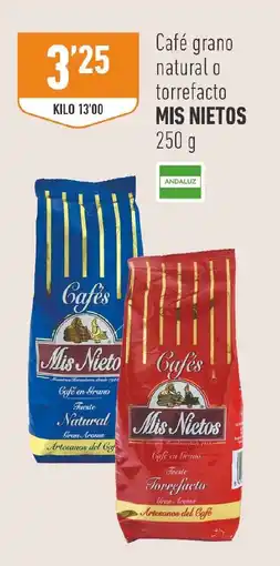 Supermercados Deza Mis Nietos café grano natural o torrefacto oferta