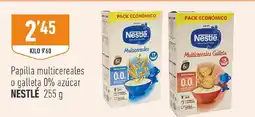 Supermercados Deza Nestlé papilla multicereales o galleta 0% azúcar oferta