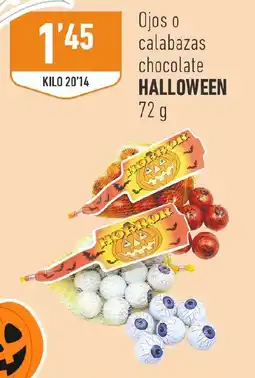 Supermercados Deza Ojos o calabazas chocolate halloween oferta