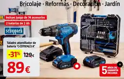Bauhaus scheppach taladro atornillador de batería 'c-cdtb74/2-x' oferta