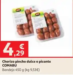 Alcampo Comabu chorizo pincho dulce o picante oferta