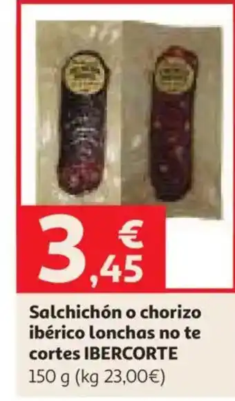Ibercorte salchichón o chorizo ibérico lonchas no te cortes